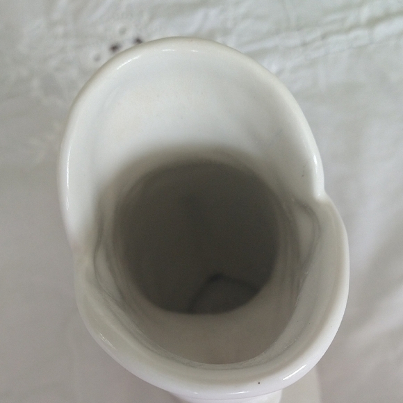 White creamware Ceramic Fish Vase made in Italy - Picture 6 of 8